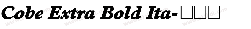 Cobe Extra Bold Ita字体转换